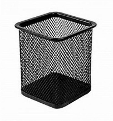 qth 1 Compartments STEEL PEN STAND(Black)
