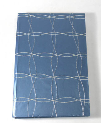 Camlon Exports Handmade embroidery diary A4 Diary Unrulled 96 Pages(Dark Blue)