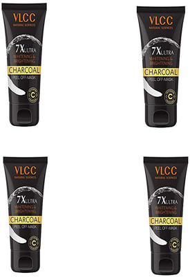 VLCC 4 7x Ultra Whitening & Brightening Charcoal Peel Off Mask 100g each(400 g)