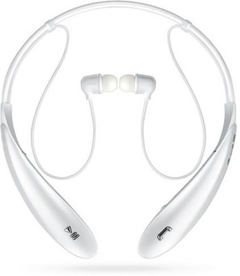 KLUZIE HBS 800 Neckband Headphones Wireless Sport Stereo Hands-Free Bluetooth Headset(White, Wireless in the ear)