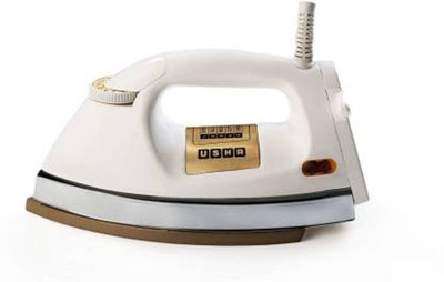 USHA EI 3710 Heavy Weight 1000-Watt Dry Iron, 1000 W Dry Iron (White) 1000 W Dry Iron(White)