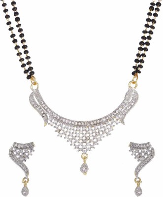 shivay Alloy Gold-plated Black, Silver Jewellery Set(Pack of 1)
