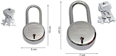 SATYAM Dis.Long-65+50-1 Padlock(Steel, Silver)