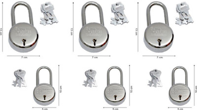 SATYAM Dis.Long-65-50-3 Padlock(Silver)