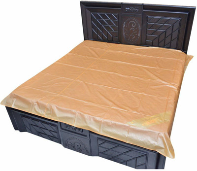 KUBER INDUSTRIES Fitted Double Size Mattress Cover(Brown)