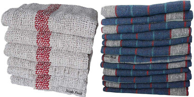 Ninki Fresh Cotton Face Towels, 25x25x1cm(Multicolour) Variant Cloth Napkins(12 Sheets)