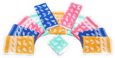 MPS Cotton Cool Hand Towel Multicolor Cloth Napkins(12 Sheets)