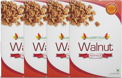 AMBROSIA Walnut Kernels 1 Kg Standard Walnuts(4 x 0.25 kg)