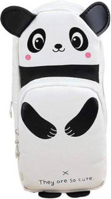 Mistazzo Panda Panda Art Polyester Pencil Boxes(Set of 1, White)