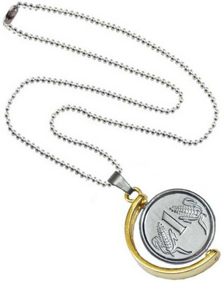 Sadnya Sadnya One Ruppess Coin Anjaan Locket With Chain Alloy Locket Gold-plated Alloy