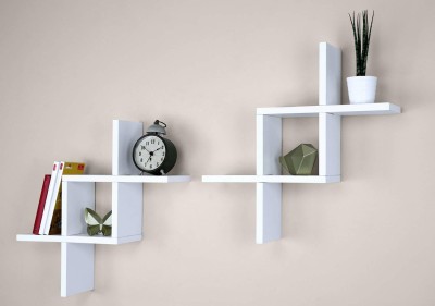 Worthy Shoppee Wooden Wall Shelf(Number of Shelves - 2)