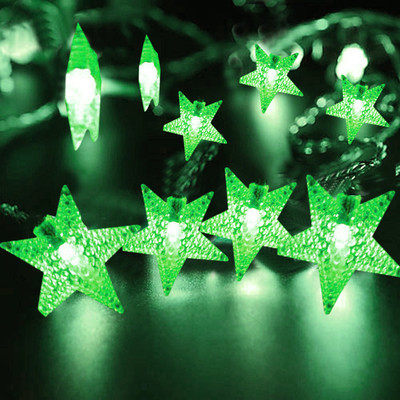 KUBER INDUSTRIES 28 LEDs 10.01 m Green Steady Star Rice Lights(Pack of 2)