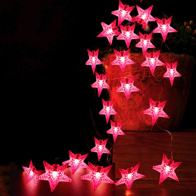 KUBER INDUSTRIES 28 LEDs 10.01 m Red Steady Star Rice Lights(Pack of 1)