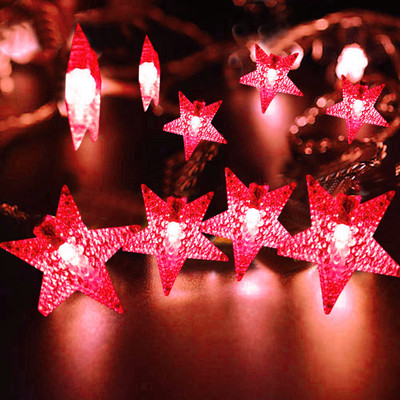 KUBER INDUSTRIES 28 LEDs 10.01 m Red Steady Star Rice Lights(Pack of 2)