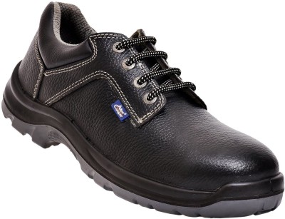 Allen Cooper Steel Toe Genuine Leather Safety Shoe(Black, S2, Size 7)