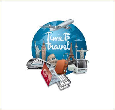 DivineDesigns 51 cm Time to Travel Sticker Self Adhesive Sticker(Pack of 1)