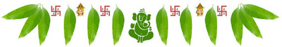 Wallzone 120 cm Green Leaf Removable Sticker(Pack of 1)