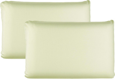 KUBER INDUSTRIES Memory Foam Solid Orthopaedic Pillow Pack of 2(Cream)