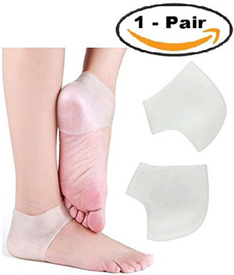 infinity deal 5 Heel Socks Silicone Heel anti-Crack Sets Heel Support Heel Support(White)