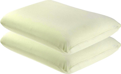 KUBER INDUSTRIES Memory Foam Solid Orthopaedic Pillow Pack of 2(Cream)