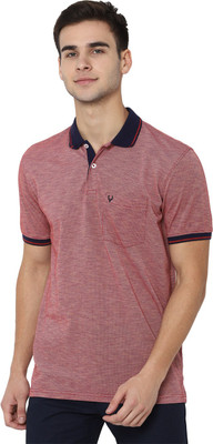allen-solly-textured-men-polo-neck-red-t-shirt
