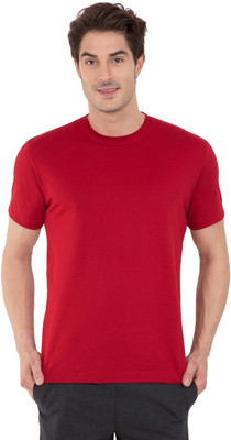 JOCKEY Solid Men Round Neck Red T-Shirt