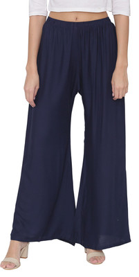 N-gal Flared Women Dark Blue Trousers