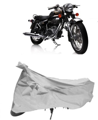 APNEK Two Wheeler Cover for Royal Enfield(Electra Delux, Silver)