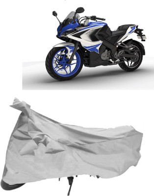 APNEK Two Wheeler Cover for Bajaj(Pulsar RS 200, Silver)