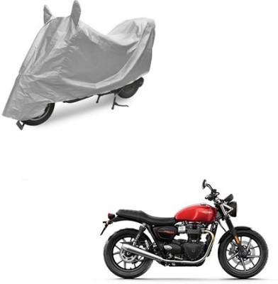 Flipkart SmartBuy Waterproof Two Wheeler Cover for Triumph(Twin spark, Grey)