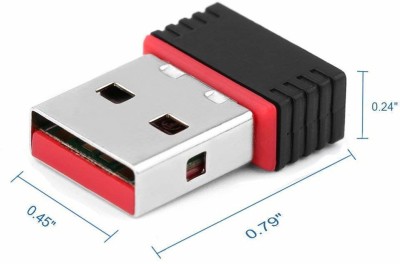 VibeX ®USB 2.0 Wireless WiFi Network Adapter Dongle Receiver USB Adapter(Jet Black)