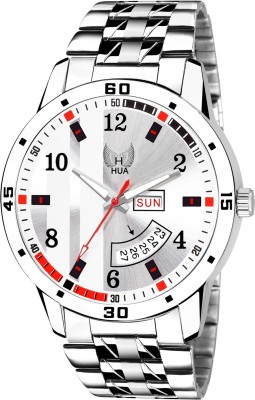HUA FASHION HF-0202-WH Day and Date Analog Watch  - For Boys