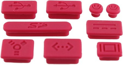 Nema Anti Dust 9 Plug Cover Set for Laptop for MacBook Pro - Rose Pink Power Port Pink Anti-dust Plug(Laptop Pack of 9)