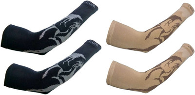 FRANKLY YOURS Cotton Arm Sleeve For Men & Women With Tattoo(Free, Black, Beige)
