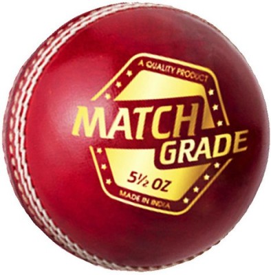 DSC Match Grade Cricket Leather Ball(Pack of 1, Red, Gold)