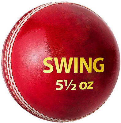 DSC Swing Cricket Leather Ball(Standard, Pack of 1, Red, Gold)