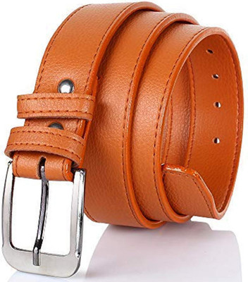 LAER Men Casual Tan Artificial Leather Belt