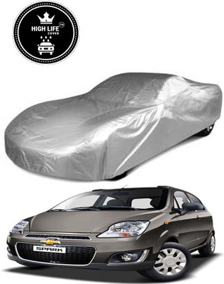 High Life Car Cover For Chevrolet Spark (Without Mirror Pockets)(Silver)