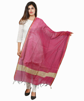 BANJARA INDIA Cotton Silk Solid Women Dupatta