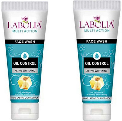 LABOLIA MULTI ACTION OIL CONTROL ACTIVE WHITENING FACE WASH 65 ML (PACK OF 2) Face Wash(130 ml)