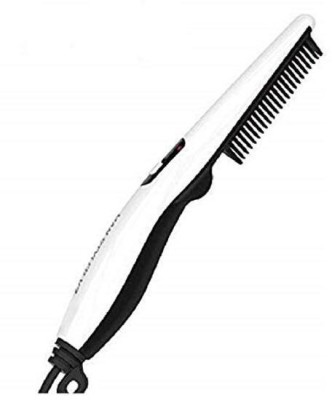 JUST 4U ENTERPRISE Styler V2 Quick Beard and Hair Straightening Brush, Electric Styler Comb Hair Straightener Brush Hair Straightener Brush(White)