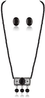 JFL Jewellery for Less Stone, Oxidised Silver Black, Silver Jewellery Set(Pack of 1)