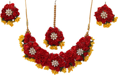 Geetanjali crafts Stone White, Brown Jewellery Set(Pack of 1)