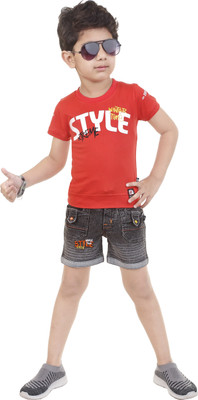 New Looks Boys Casual T-shirt Shorts(Tomato)