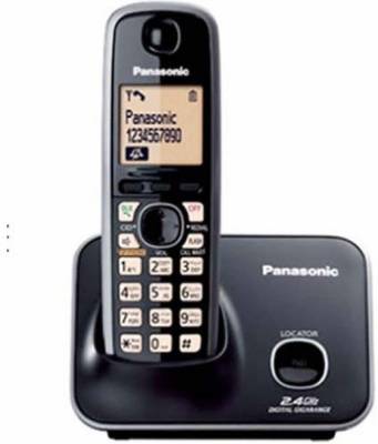Panasonic Single Line 2.4 KX-TG3711SX Digital Cordless Phone (Black) Cordless Landline Phone