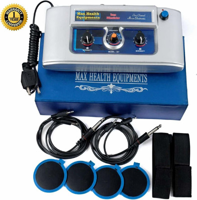 Max Health Equipments Tens Machine TENS (transcutaneous electrical nerve stimulation) Machine 2 Channel Electro Therapy Pain Relief Massager(Multicolor)
