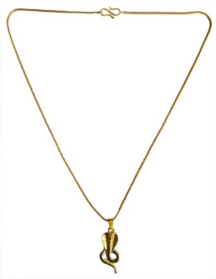 Khushal All New Gold Plated Designer Most Trendy And Beautiful Lord Shiv Sheshnaag Pendant With Gold Plated Chain Gold-plated Brass, Alloy Pendant Set