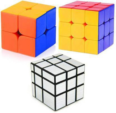 Toy Arena Cube : Silver Mirror Cube Combo(3 Pieces) Flipkart