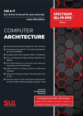 Computer Architecture, B.E/B.Tech IV-Semester (R-17) (Anna University) Computer Science And Engineering (CSE) & IT, Latest 2020 Edition (Paperback, R. Maheswari)