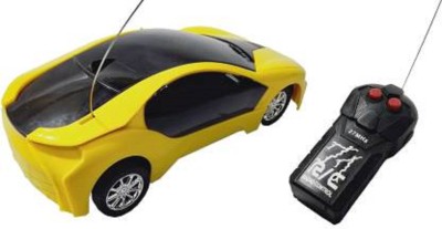 NV COLLECTION Fast Modern Car with 3D LED light MBW Super with Remote(Yellow)